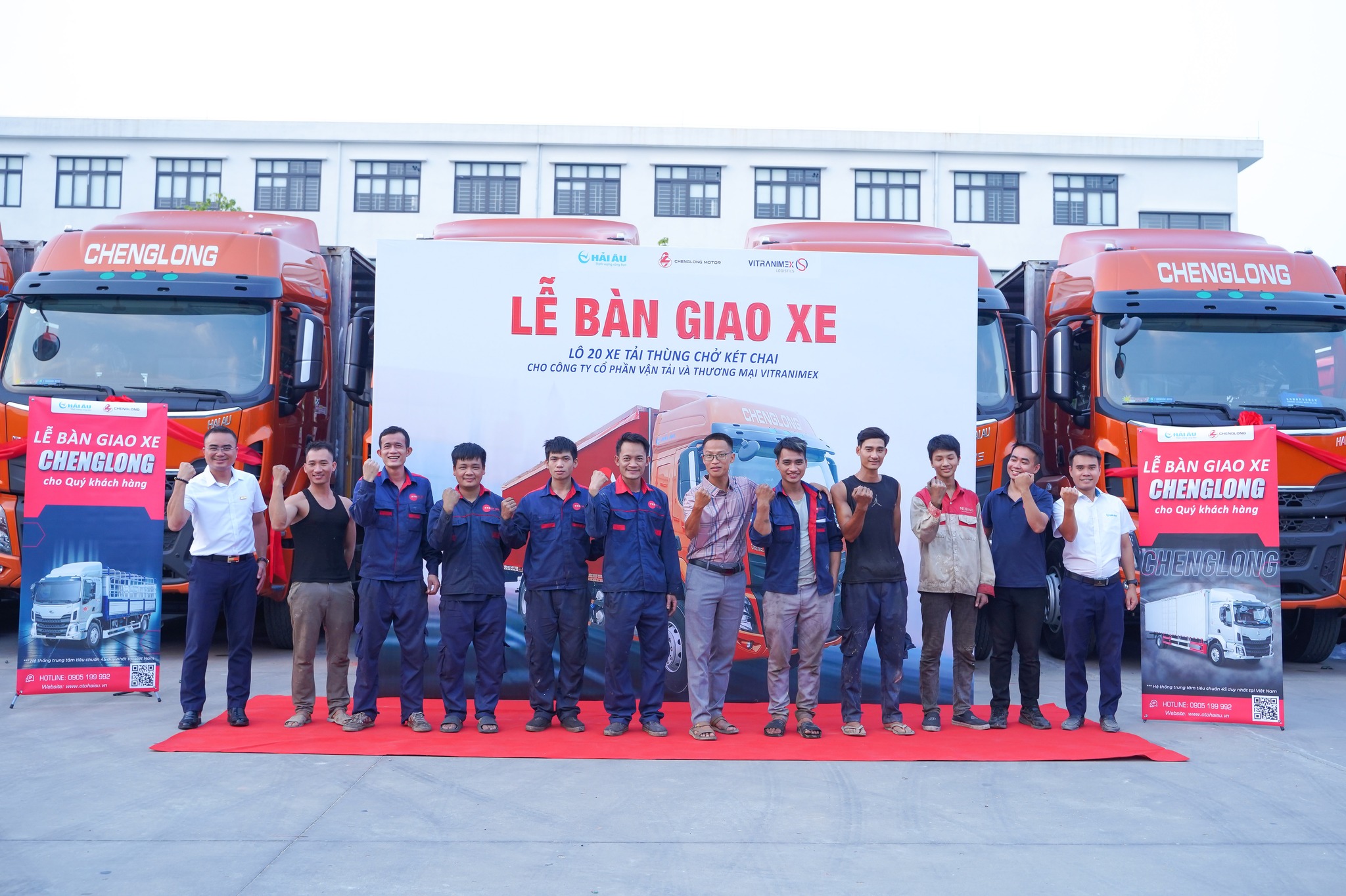 lễ bàn giao xe đầu kéo chenglong